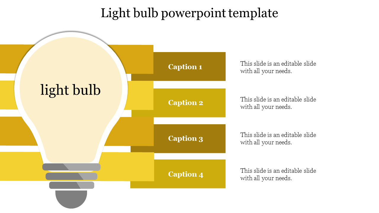 light bulb powerpoint template-yellow